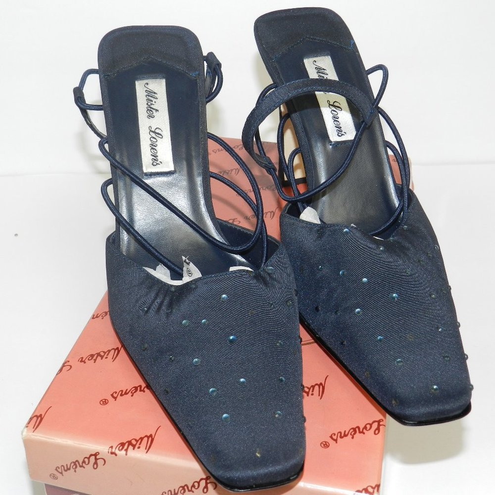 Navy Strappy Heel